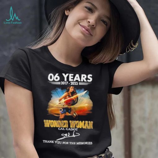 Official 60 years 2017 – 2023 Wonder Woman Gal Gadot thank you for the memories signature shirt