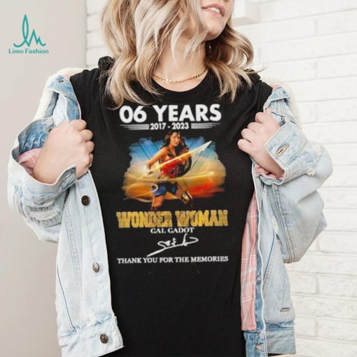 Official 60 years 2017 – 2023 Wonder Woman Gal Gadot thank you for the memories signature shirt