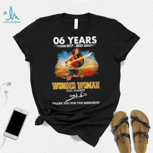 Official 60 years 2017 – 2023 Wonder Woman Gal Gadot thank you for the memories signature shirt