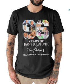 Official 96 Years Of Harry Belafonte Thank You For The Memories Shirt, hoodie, sweater, long sleeve and tank top Official 96 Years Of Harry Belafonte Thank You For The Memories Shirt
