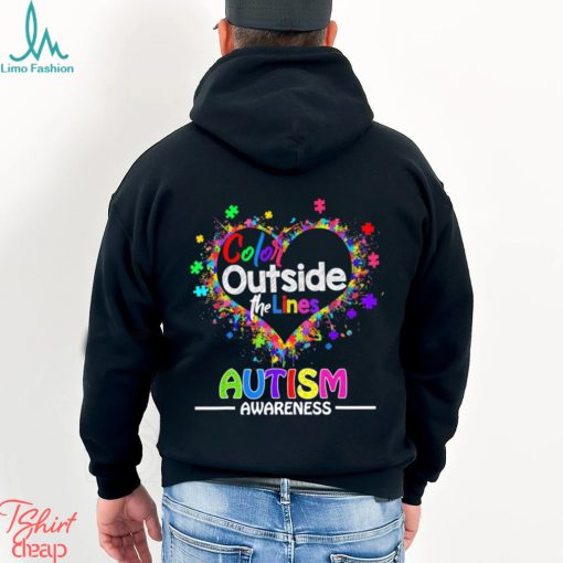 Official Autism awareness color outside the lines shirt