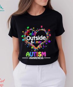 Official Autism awareness color outside the lines shirt