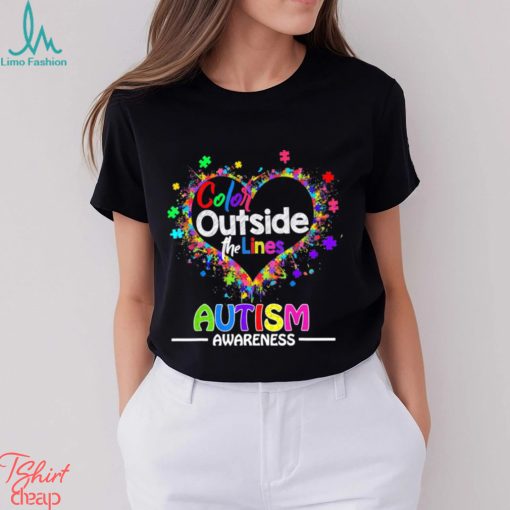 Official Autism awareness color outside the lines shirt