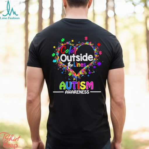 Official Autism awareness color outside the lines shirt