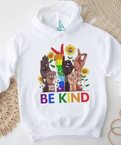 Official Be Kind Sign Language Hand Talking LGBTQ+ Gay Les Pride ASL Shirt