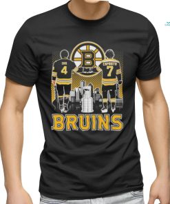 Official Bobby Orr And Phil Esposito Boston Bruins City Skyline Signatures Shirt