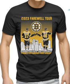 Official Boston Bruins Bergeron and Krejci 2023 Farewell Tour win it for energy and Krejci signatures shirt