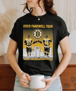 Official Boston Bruins Bergeron and Krejci 2023 Farewell Tour win it for energy and Krejci signatures shirt