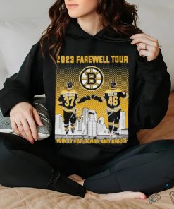 Official Boston Bruins Bergeron and Krejci 2023 Farewell Tour win it for energy and Krejci signatures shirt