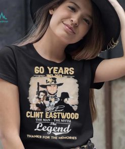 Official Clint Eastwood 60 years 1963 2023 the legend thank for the memories signature shirt