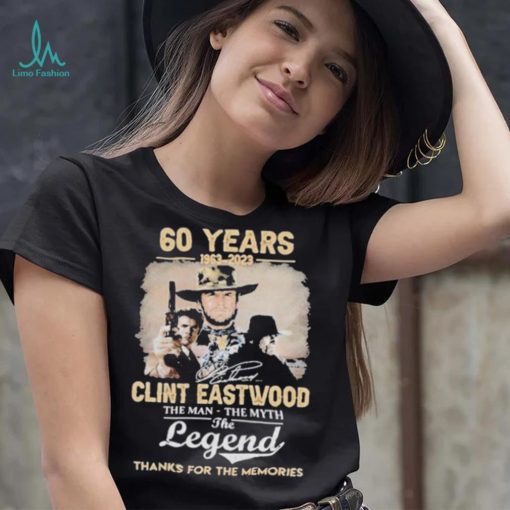 Official Clint Eastwood 60 years 1963 2023 the legend thank for the memories signature shirt