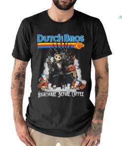Official Dutch Bros coffee The King Jack Skellington nightmare before coffee shirt