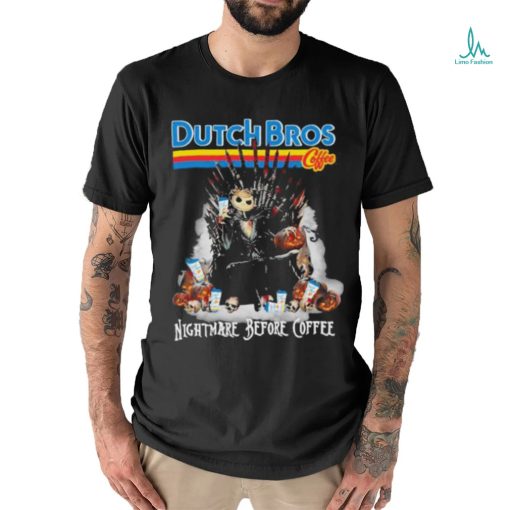Official Dutch Bros coffee The King Jack Skellington nightmare before coffee shirt