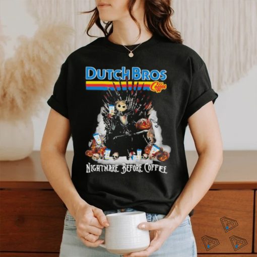Official Dutch Bros coffee The King Jack Skellington nightmare before coffee shirt