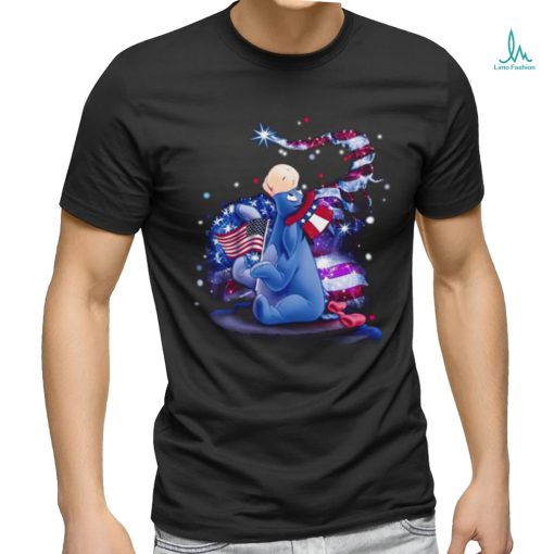 Official Eeyore Winnie The Pooh Disney 4th Of July Colorful Disney Graphic Cartoon Cotton S Clothing Men Women T Shirt