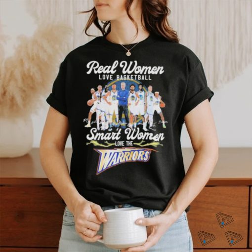 Official Golden State Warriors real women love basketball smart women love the 2023 signatures shirt