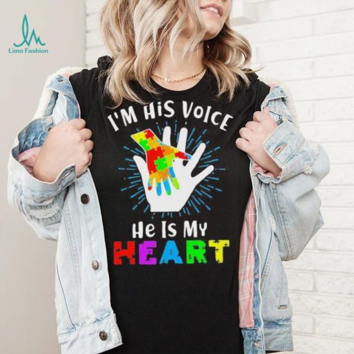 Official I’m His Voice He Is My Heart Autism Awareness Svg T shirt