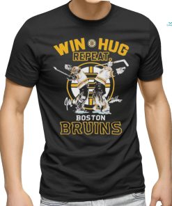 Official Jeremy Swayman And Linus Ullmark Win Hug Repeat Boston Bruins signatures Shirt