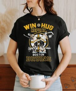 Official Jeremy Swayman And Linus Ullmark Win Hug Repeat Boston Bruins signatures Shirt