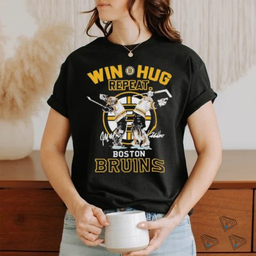 Official Jeremy Swayman And Linus Ullmark Win Hug Repeat Boston Bruins signatures Shirt