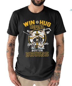 Official Jeremy Swayman And Linus Ullmark Win Hug Repeat Boston Bruins signatures Shirt