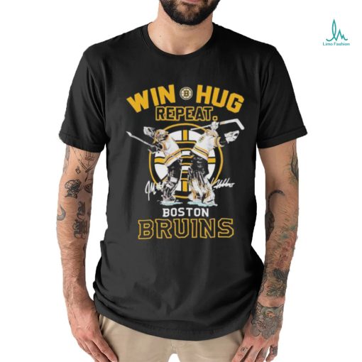 Official Jeremy Swayman And Linus Ullmark Win Hug Repeat Boston Bruins signatures Shirt