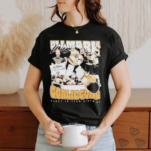 Official Linus Ullmark Goalie Goal first in team history shirt