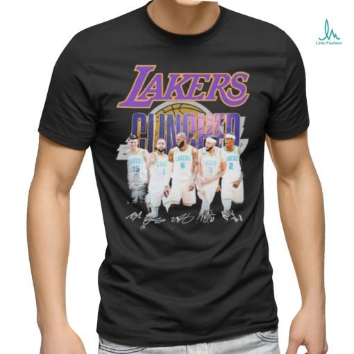 Official Los Angeles Lakers team Clinched 2023 NBA Playoffs signatures shirt