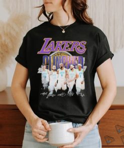 Official Los Angeles Lakers team Clinched 2023 NBA Playoffs signatures shirt