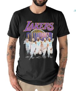 Official Los Angeles Lakers team Clinched 2023 NBA Playoffs signatures shirt