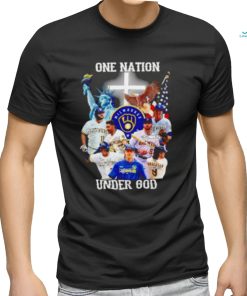 Official One nation under god Milwaukee Brewers baseball signature shirt, hoodie, sweater, long sleeve and tank top Official One nation under god Milwaukee Brewers baseball signature shirt