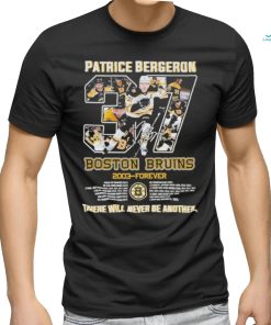 Official Patrice Bergeron 37 Boston Bruins 2003 forever there will never be another signature shirt