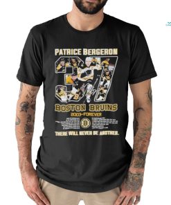 Official Patrice Bergeron 37 Boston Bruins 2003 forever there will never be another signature shirt