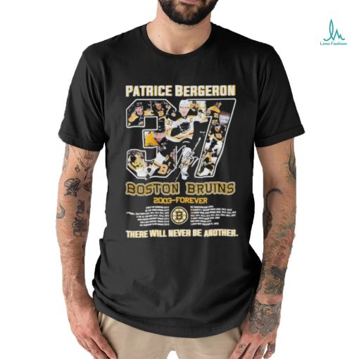 Official Patrice Bergeron 37 Boston Bruins 2003 forever there will never be another signature shirt