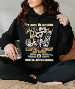 Official Patrice Bergeron 37 Boston Bruins 2003 forever there will never be another signature shirt