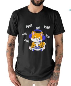 Official Pew Pew Pew Shiba Inu T Shirt