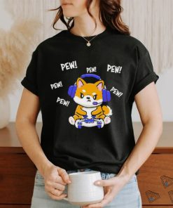 Official Pew Pew Pew Shiba Inu T Shirt