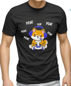 Official Pew Pew Pew Shiba Inu T Shirt