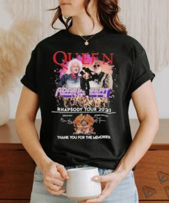 Official Queen Adam Lambert rhapsody tour 2023 Thank You For The Memories Signatures Shirt