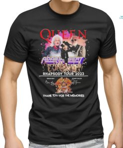 Official Queen Adam Lambert rhapsody tour 2023 Thank You For The Memories Signatures Shirt