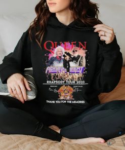 Official Queen Adam Lambert rhapsody tour 2023 Thank You For The Memories Signatures Shirt