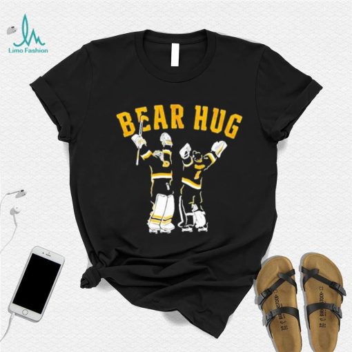 Official Swayman And Linus Bear Hug Boston Hockey 2023 Shirt