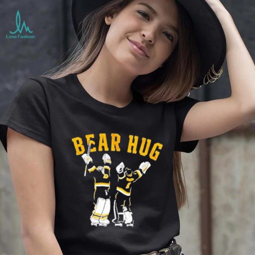 Official Swayman And Linus Bear Hug Boston Hockey 2023 Shirt