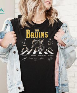 Official The Bruins abbey road Cam Neely Bobby Orr Gerry Cheevers Ray Bourque signatures shirt