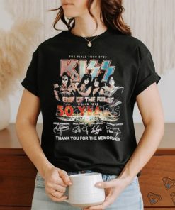 Official The Final Tour Ever Kiss End Of The Road World Tour 50 Years 1975 – 2023 Thank You For The Memories T shirt