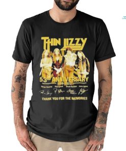 Official Thin Lizzy 53rd Anniversary 1969 – 2023 Thank You For The Memories Signatures Shirt