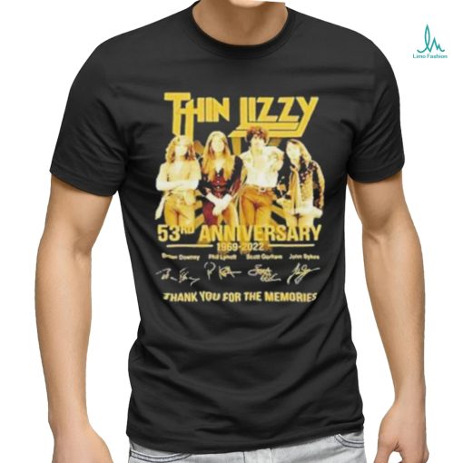 Official Thin Lizzy 53rd Anniversary 1969 – 2023 Thank You For The Memories Signatures Shirt