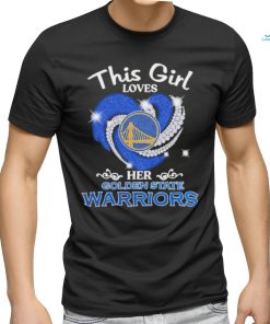 Official This Girl Love Her Golden State Warriors Diamond Heart Shirt