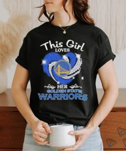 Official This Girl Love Her Golden State Warriors Diamond Heart Shirt