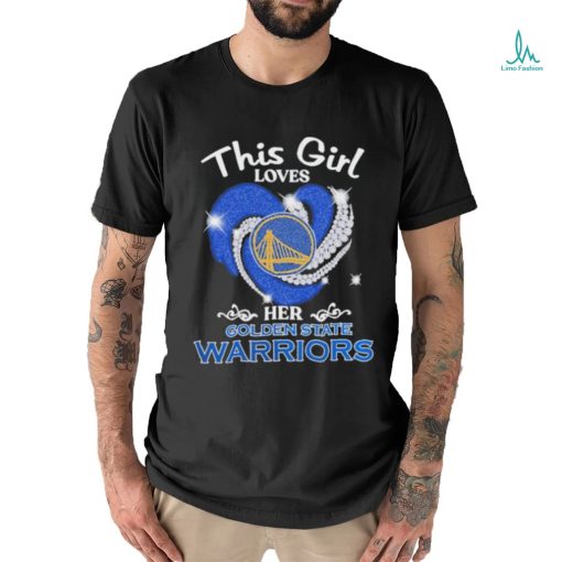 Official This Girl Love Her Golden State Warriors Diamond Heart Shirt